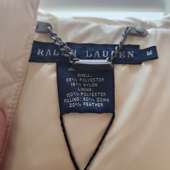 Ralph Lauren Down Puffer Coat | NWT | Cream | $598 Retail - Picture 6 of 6